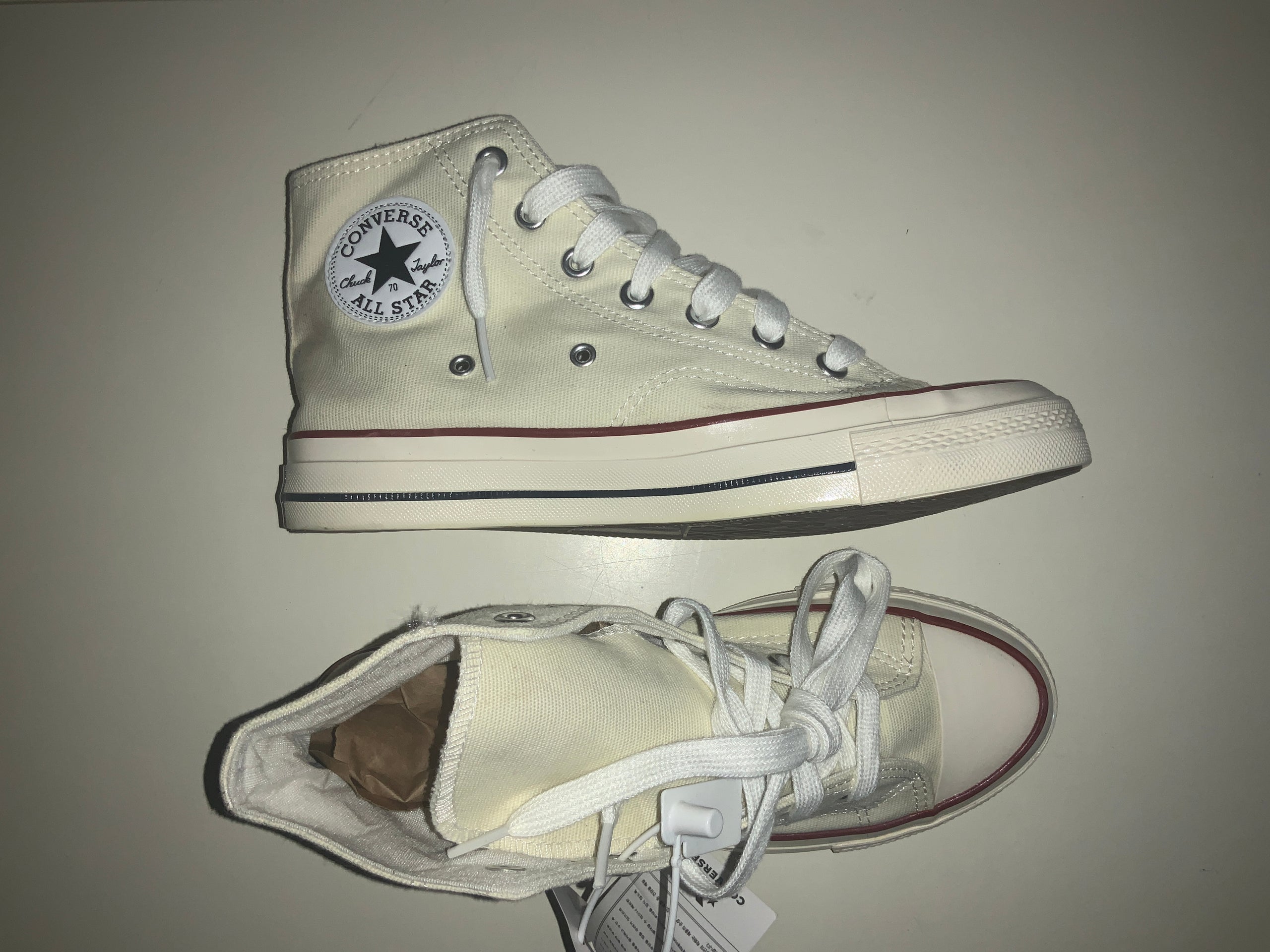 White converse shop 8.5